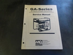 Multiquip GA-Series 60 Cycle Portable Generators Service Manual - Picture 1 of 5