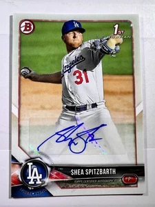 2018 Bowman Shea Spitzbarth 1st Bowman Auto #PA-SS Dodgers - Picture 1 of 2