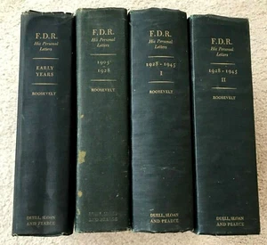4 Volume Set FDR His Personal Letters Early Years,1905-28,1928-45 2 Vol 1st Edit - Foto 1 di 12