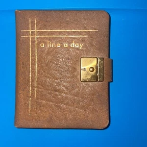 ANTIKES BRAUNES LEDERGEBUNDENES TAGEBUCH JOURNAL BUCH leere Seiten* - Bild 1 von 8