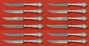 Sir Christopher by Wallace Sterlingsilber Steakmesser Custom Set 12 8 3/4" Serr - Bild 1 von 5