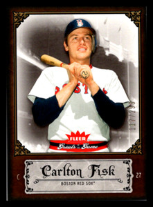2006 Fleer Greats of the Game Copper Carlton Fisk /299 #21 Boston Red Sox