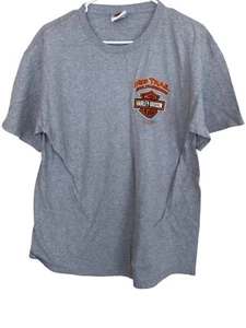 Harley Davidson Men Cotton Graphic Pullover Short Sleeve Arkansas Gray T Shirt L - Picture 1 of 7