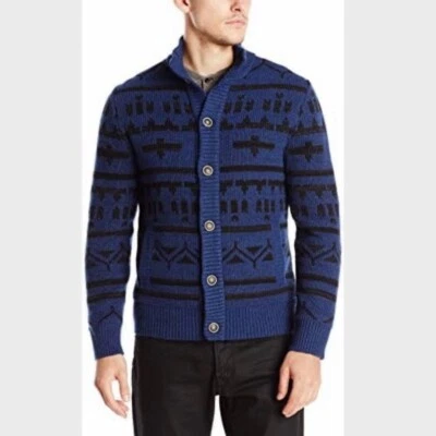 Cardigã Lucky Brand suéter casaco L asteca Yellowstone lã cowichan cashmere - Imagem 1 de 4