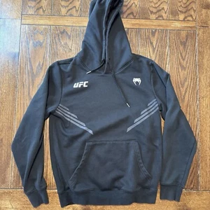 UFC Venum Hoodie Mens Large Black MMA Authentic Fight Night Training - Picture 1 of 11