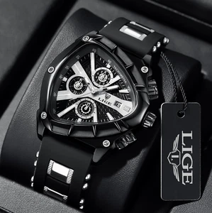 Waterproof Men Watch Big Dial Quartz Analog Luminous Date Sport Male Wristwatch - Picture 1 of 10
