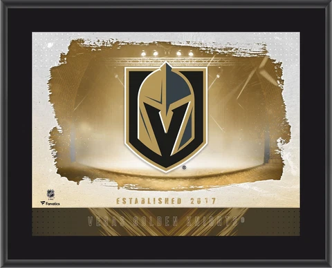 Vegas Golden Knights 10.5" x 13" Sublimated Horizontal Team Logo Plaque Cover