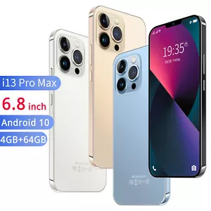 6.8 Inch i13 Pro Max Unlocked Android 10 Smartphone Dual Sim 4G Phone Mobile - Picture 1 of 16