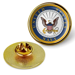 Cravatta Tac Marina degli Stati Uniti, spilla cappello, distintivo, emblema militare spilla bavero - oro - Foto 1 di 3
