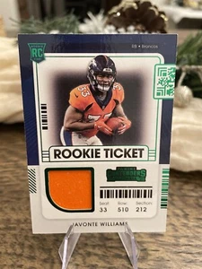 2021 Panini Contenders #RTS-JWI Javonte Williams Green Foil Rookie Ticket 🔥🔥 - Picture 1 of 2