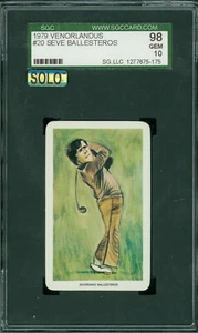 1979 VENDORLANDUS HEROES #20 SEVE BALESTEROS HOFer GOLF SGC 10 MAC SOLO FINEST  - Picture 1 of 2