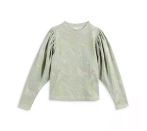 Ted Baker Marble Print Puff Sleeve Sweatshirt Jumper Size TB2 / UK10 NWT - Picture 1 of 15