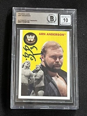 ARN ANDERSON 2006 TOPPS HERITAGE II WWE SIGNED AUTOGRAPHED CARD BAS GEM MINT 10 - Image 1 of 2