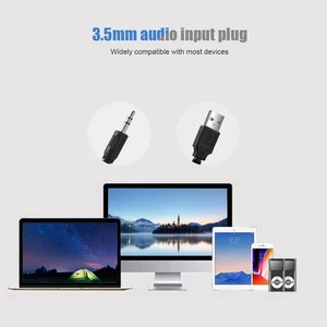 USB Wired Stereo Music Player Bass Surround Sound Box 3.5mm Input For - Picture 1 of 24