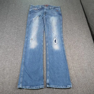 American Eagle Jeans Damen 10 Blau Boot Cut Stretch Faded Distressed Boho - Bild 1 von 16