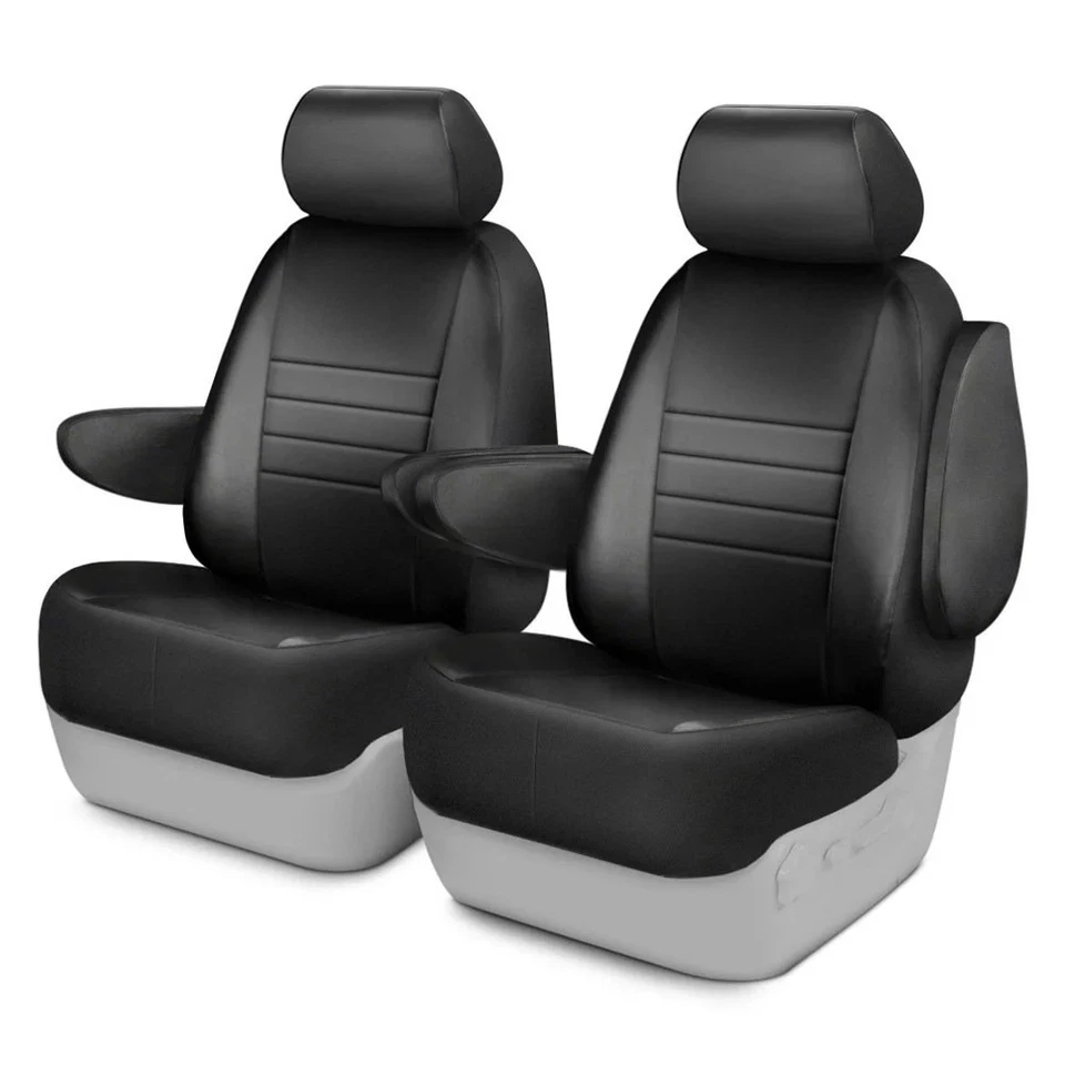 For Chevy S10 98-03 Fia LeatherLite Series 1st Row Black Seat Covers Foto 1 de 3