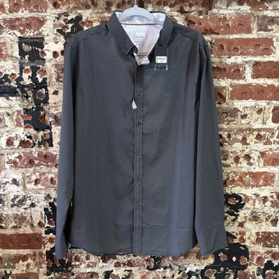 JB Holt Men's Long Sleeve Standard Fit Medium Spotted Green Stretch NWT - Image 1 of 4