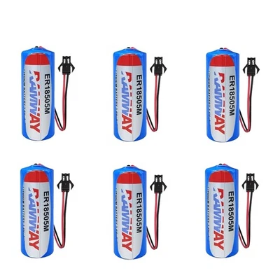 6PCS for Fanso ER18505M 3.6V A 3500mAh Non-rechargeable Battery with Black Plug - Image 1 of 3