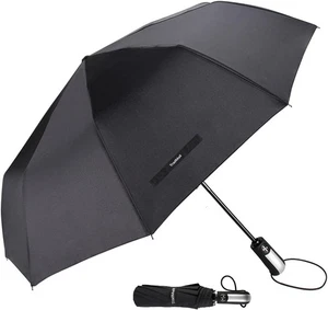 TradMall Reise Regenschirm winddicht mit 46 cm groß 46 cm, schwarz - Bild 1 von 7