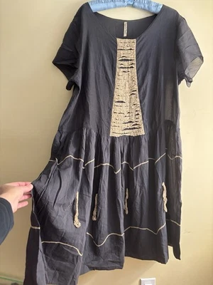 Rare Vintage Magnolia Pearl Cotton/Silk Gorgeous Goth Victorian Dress One Size - Image 1 of 4