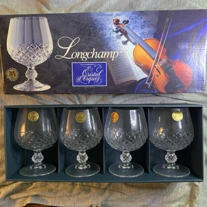 Longchamp Cristal D'Arques Brandy Glasses Set Of 4 10.75 oz 5" tall - Picture 1 of 5