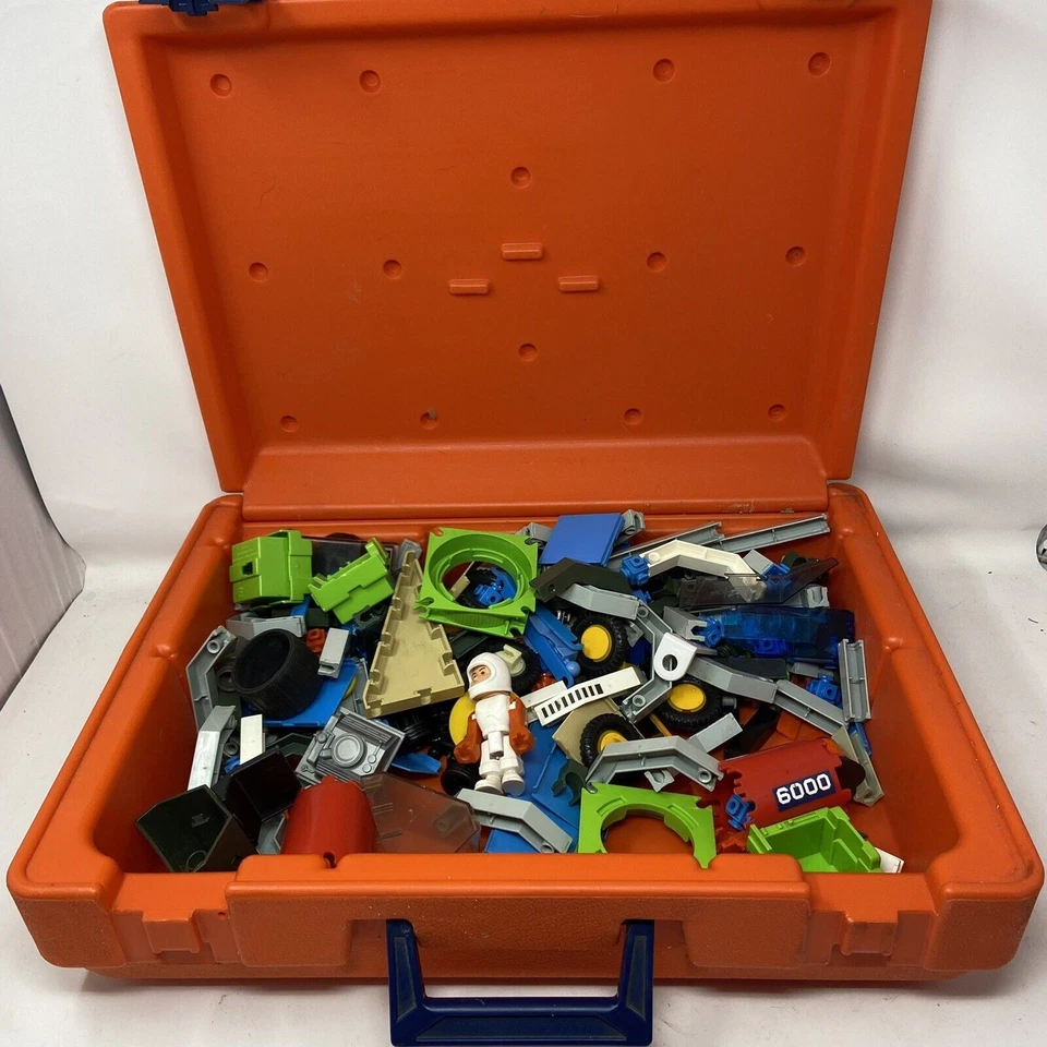 Juego de construcción Fisher Price Construx 300 piezas mixtas naranja estuche rígido vintage años 80 Foto 1 de 4