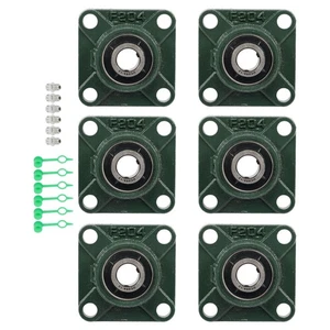 Cojinete de bloque de almohada UCF204-12 6 piezas 3/4" diámetro autoalineable 4 pernos base sólida - Imagen 1 de 17