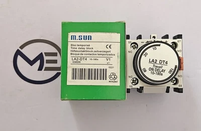 M.SUN LA2DT4 ADD ON CONTACTOR TEMPORIZADOR TEMPORIZADOR 10-180S ENVÍO RÁPIDO GRATUITO - Imagen 1 de 4