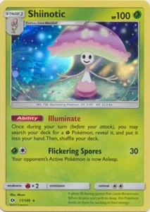 Shiinotic 17/149 Holo Sun & Moon Pokemon Card NM - Picture 1 of 1