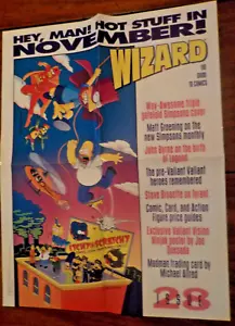 Simpsons Promo Poster Wizard Magazin 28 Bongo Comics 17"x22" Matt Groening 1993 - Bild 1 von 2