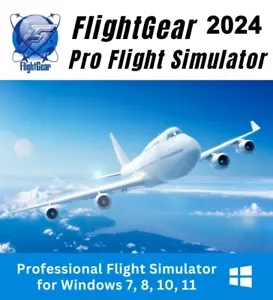 Flight Gear 2024 - Flugsimulator Software Windows auf DVD-ROM - KOSTENLOSER VERSAND - Bild 1 von 15