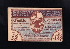 F.C. AUSTRIA , 50 HELLER 1920 , S/C- ( AUNC ) . - Imagen 1 de 2