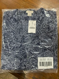 Túnica para mujer J Crew cuello con bandas F3958 algodón manga larga golpea la mitad del muslo - Imagen 1 de 7