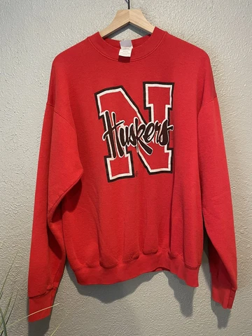 Vintage 90’s Nebraska Huskers Sweatshirt Size XL College Cover