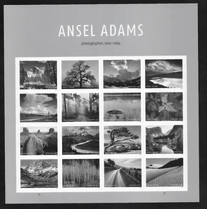 #5854 Ansel Adams-Photographer- (forever) 2024 Issue - MNH Sheet of 16 Different - Picture 1 of 2