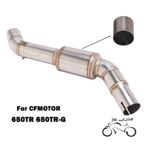 Modified for CF Motor 650TR-G 650TR Exhaust Mid Link Pipe Slip on 51mm Muffler - Foto 1 di 6