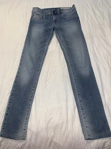 Diesel Women Stretch Super Slim Leg LIVIER Jeans Med/lite Blue Wash Sz-25x29 - Picture 1 of 19