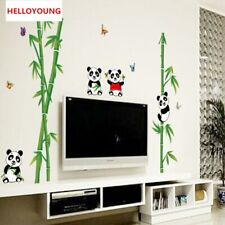 DIY Wall Sticker Cute Cartoon Panda Bamboo Wallpapers Mural Waterproof Bedroom 