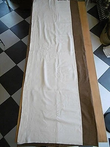 Drap remonté  en lin ancien teinte  avec monogramme 320x212cms - Imagen 1 de 1