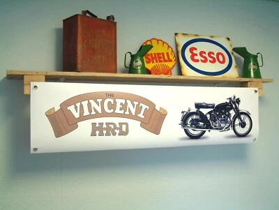 Vincent HRD Banner Motorrad Werkstatt Wandaufsteller Rapide Black Shadow Comet