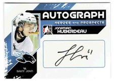 2010-11 ITG HEROES & PROSPECTS JONATHAN HUBERDEAU AUTO SAINT JOHN SEA DOGS #A-JH