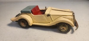 Vintage 1955 Era MG Midget Roadster Tin Toy Japan Made By SSS Friction Motor - Picture 1 of 7