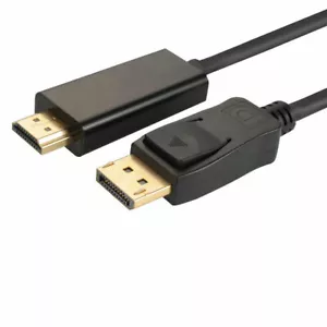 3FT Display Port to HDMI Cable Cord DP to HDMI Cable Adapter Gold Plated HD US - Picture 1 of 7