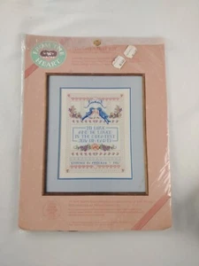 NOS 1986 Dimensions From the Heart Counted Cross Stitch THE GREATEST JOY #53502 - Picture 1 of 2