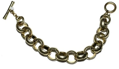 Brazalete Kenneth Cole New York Tono Oro Pálido Aros Redondos Sólidos Cadena Talla 8  Foto 1 de 4