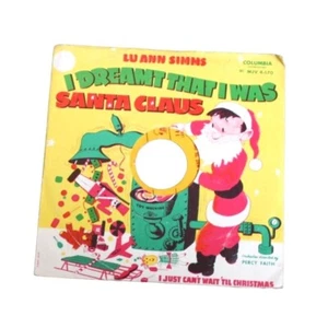 Vintage Lu Ann Simms 'I Just Can't Wait 'Til Christmas' 7 Inch LP/Record-GUC - Imagen 1 de 4