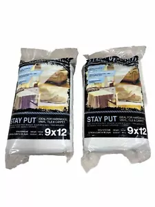 Trimaco 9 ft. x 12 ft. 2 mil Stay Put Vinyl Drop Cloth (2 PACK) - Picture 1 of 2