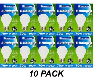 10 x 70W Pearl GLS Halogen Light Globes Bulbs Screw Cap E27 70W=100W A55 - Picture 1 of 3