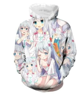 Eromanga Sensei Anime Kapuzen Sweatshirt Kapuzenpulli Hoodie Pullover Pulli - Picture 1 of 2