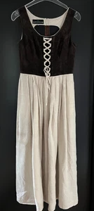 Damen Trachten Dirndl ärmellos Braun, Beige ca. Gr. 36 v. Berwin & Wolff - Picture 1 of 4